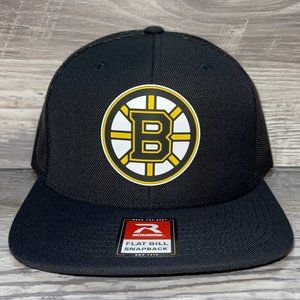 Boston Bruins 3D Flat Bill Wool Blend Hat- Black